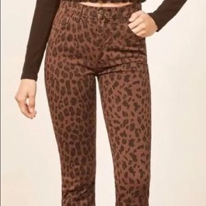 Reformation Leopard Jeans